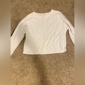 White Long Sleeve With Black Stripes